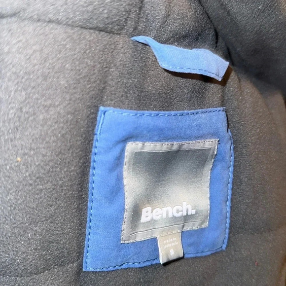 Bench Blue fur trim boy bomber puffer jacket Sz S - Picture 10 of 17